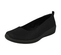 Femmes SKECHERS' Arya - Cher '104248 Tissu Noir Plates à Enfiler