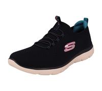 Skechers Femme Summits Top Player Basket, Navy Knit/Teal & Pink Trim, 39 EU