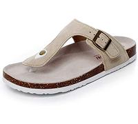 Femmes Slide Hommes Liège Semelle Sandales Plates Réglables en cuir Boucle Décontractée Peep Toe Chaussures Suede Tongs été