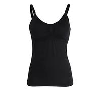 Zerodis Femmes Slim Gilet De Maternité Infirmière Débardeur d'allaitement Confortable Blouse Chemise pour l'allaitement avec Soutien-Gorge Infirmière Intégré Femmes Vêtements(XL-Black)