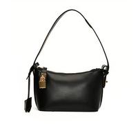 Femmes Small Bag de Sac à bandoulière Couleur massive Pu Leather Femme Sac à main Zipper Sac sous bras en cuir à fermeture éclair avec décor de verrou