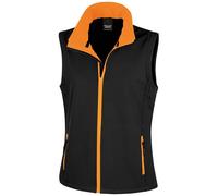 Femmes Softshell Gilet Fermeture Éclair Imprimable Femmes Acket Gilet RESULT