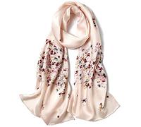 Femmes Soie Douce Imprimé Longue Écharpe Chaud Wrap Châle Naturel Mûrier Soie Écharpe Multi-usage Floral Satin Foulards 175 * 52 CM (5# 175 * 52 cm)