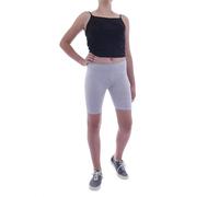 Femmes Sport Shorts Pantalon Chaud Shorts Sport Radler Court Legging Coton - Gris Clair, XL