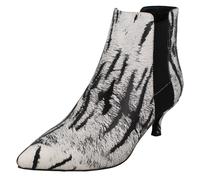 Femmes Spot On Chaton Talon Animal Imprimé Bottines