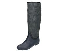 Femmes Spot On Crocodile Style Bottes Caoutchouc