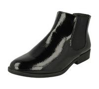 Femmes Spot On F4R449 Gusset Bottes Chelsea