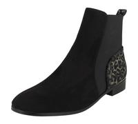 Femmes Spot On Imprimé Léopard Talon Bottines F51115