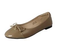 Femmes Spot On Noeud Détaillé Plat Ballerine Chaussures Décontractées - F8R0598