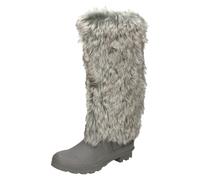 Femmes Spot On Plat Fourrure Supérieur - Bottes Caoutchouc