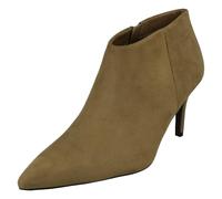 Femmes Spot On Talon Haut Coupe Basse Cheville Bottes avec Métal Bordure F5R1229