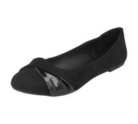 Femmes Spot On Tortillon Vampire Bordure - Ballerines