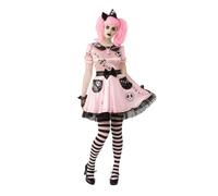 Femmes Squelette Poupée Déguisement Rose Squelette Costume Halloween Adultes
