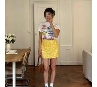 Femmes Style Loisirs Collège Couleur Unie Jupe-Short Plissée, Nouvelles Jupes Courtes Plissées Mode Haute Taille Mini-Jupes De Base Femme Streetwear Jupe-Short Femme Décontractée Été Jupe Court L,M,SU
