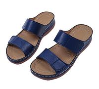 Femmes Summer Plus Taille Plate-Plateaux Slippers Casual Open Toe Calages Sandales SEMP Sole Soles Plus for LA Marche, Plaque (Color : B, Size : 39 EU)