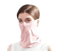 Femmes Summer Protective Oree Loop Cou plus chaud Protection solaire Protége de poussière Couvre de refroidissement Couverture Upf 50+ Protection solaire Sports extérieurs Face (Pink)