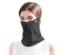 Femmes Summer Protective Oree Loop Cou plus chaud Protection solaire Protége de poussière Couvre de refroidissement Couverture Upf 50+ Protection solaire Sports extérieurs Face (Black)