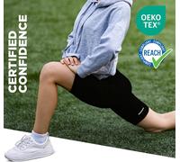 Femmes Sweat Shorts Shapewear Taille Haute Short Amincissant Au-Dessus Du Genou Pantalon Mi-Cuisse Costume D'entraînement Entraîneur Perte Poids Bas Corps Shaper Survêtement Exercice Fitness Gym