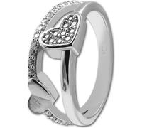Femmes taille 54 17,2 anneaux SilberDream blanc argenté Bijoux anneaux D2SDR410W54