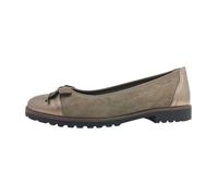 Femmes Tamaris Ballerine Cuir Glissement/ouvert Plat - grey 200 38