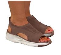 Femmes té Sandales Marche Tong Femme Confortable Chaussons Plateforme Talon Haut Des Mules Chunky De Antidérapantes Bout Ouvert Vintage Pieds Compensés Pantoufle/Sandales