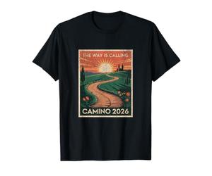 Femmes The Way is Calling Camino 2026 Vintage Paysage T-Shirt