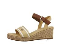 Femmes Tommy Hilfiger Sandale Textile Courroie Talon compensé - ACR beige 41