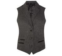 Femmes Tweed à Chevrons Gilet Gris Laine 1920s Habillé Vintage sur Mesure Gilet