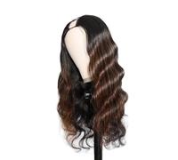 Femmes Vague de corps mettre en évidence V partie perruque 220 densité cheveux humains forme pince demi perruques Fête quotidienne(22inches)