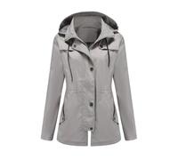 Femmes Veste De Pluie Portable Veste De Pluie Imperméable Voyage Respirant Vestes Softshell Jacket Voyage Veste En Plein Air Résistant Aux Rides Randonnée Pliable Trench, gris, 3XL