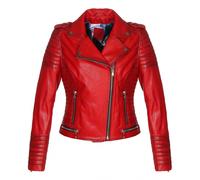 Hollert Veste en cuir Graza Nappa Agneau véritable Blouson motard de printemps Femmes