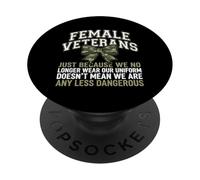 Femmes vétérans We Don't Wear Uniform But Still Strong PopSockets PopGrip Adhésif