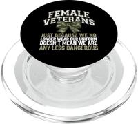 Femmes vétérans We Don't Wear Uniform But Still Strong PopSockets PopGrip pour MagSafe
