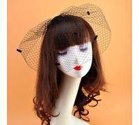 Femmes Vintage Élégant Mariage Fascinator Fishnet Voile Filet Grand Trou Plu