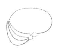 Femmes Waistband Chain Decorative Belt Body Long Tassel Waist Chain Belt Écharpe Ensemble Gants Homme, taille unique, Polyester