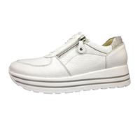 Femmes Waldläufer Baskets Lana Textile Lacets Talon compensé - Blanc Argent 41 1/2