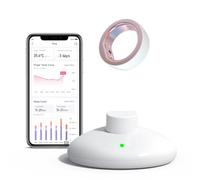 Femometer Smart Rings, Bague Intelligent Suivi de la Fertilité et de l'Ovulation, Capteur de Surveillance de la Température, Application Auto-Sync, Analyse des Périodes et du Sommeil, Taille 9