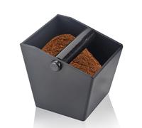 FEMONGY Boîte à café 800 ml avec levier amovible, boîte à frapper sauge, boîte à café moulu, accessoires de barista, poubelle à café, accessoires pour machine à expresso (noir)