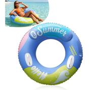 FEMONGY Bouee Piscine Adulte, Bouee, Bouée avec Appui Dorsal à Double Ballon et poignée, Pompe à air de Livraison, Baignade Estivale, Plage, fêtes à la Piscine