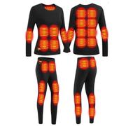 Femxizor Combinaison Chauffante pour Moto, 28 Zones De Chauffage, 3 Vitesses De Température, sous-vêtements Intelligents pour Hommes pour Le Travail Quotidien,M,Woman