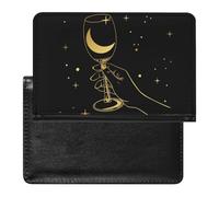 FENAC Protecteur De Carte De Vaccination Gobelet De Lune d'or Portefeuille Pochette Etui De Protection