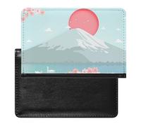 FENAC Protecteur De Carte De Vaccination Volcan Japonais Portefeuille Pochette Etui De Protection