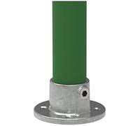 Fenau | Bride au sol, ronde, Ø 21,3 mm, bride murale, bride de plafond, support, en fonte malléable, zinguée à chaud, vis incluses