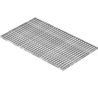 Fenau | Caillebotis/Grille conforme aux normes de l'industrie du bâtiment, Dimensions : 590 x 990 x 20 mm, Dimensions du maillage: 30/30 mm, galvanisée, cadre: 600 x 1000 x 23 mm)
