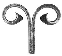 Fenau | Clôture/Pointe/Tête | Hauteur : 100 mm | Largeur : 115 mm | Acier S235JR, brut