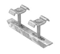 FeNau | Double étau pour hauteur de grille 30mm et MW : (30/30 mm) & (34/38 mm) - S235JR / ST37 - galvanisé à chaud, sécurité grille, fixation grille