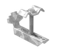 FeNau | Pince à grille (kit complet) pour hauteur de grille 40-50 mm et MW : (30/30 mm) - S235JR / ST37 - galvanisé à chaud, sécurité grille, fixation grille