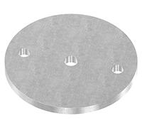 Fenau | Plaque d'ancrage | Ø 120x8 mm | Acier (bruts) à souder/avec trous percés pour fixation au mur ou au sol
