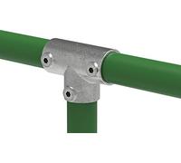 Fenau | Raccord en T, raccord de tube long, 90°, Ø 48.3 mm, fonte malléable, zingué à chaud, vis incluses