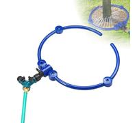 Fenayuu Arroseur d'arbre à 360° avec répartiteur de tuyau en Y, anneau d'irrigation réglable, système d'irrigation circulaire des racines des arbres pour arbres, arbustes, , jardins en plein